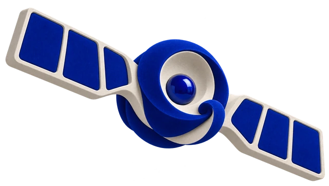 WYRD’s blue and cream satellite