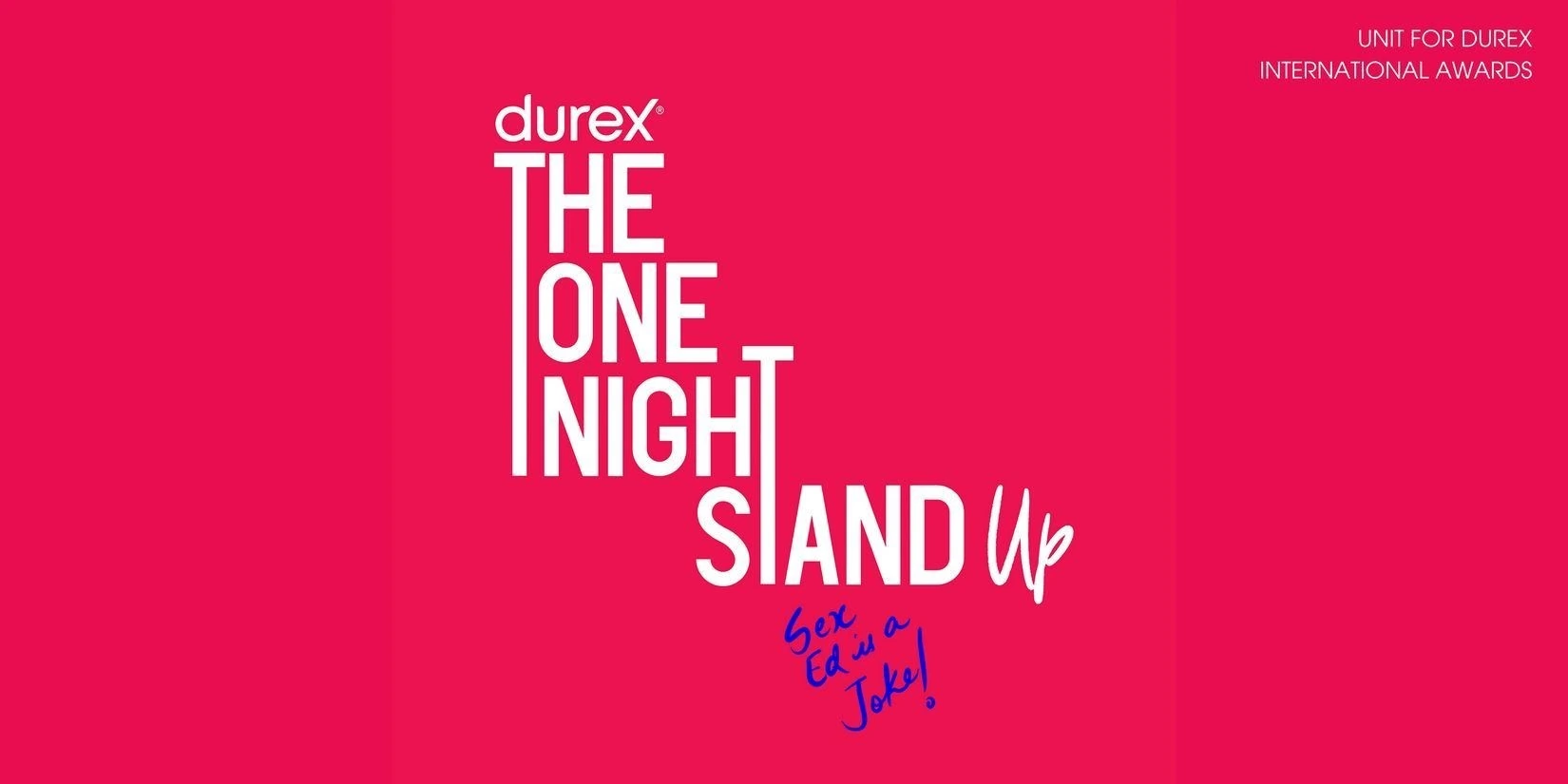 Durex's The One Night Stand Up competition concept title on pink.