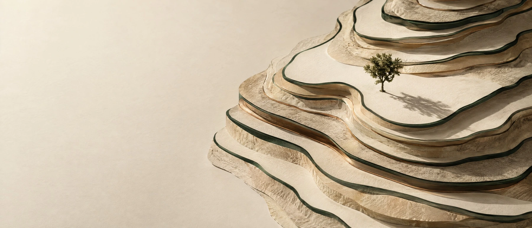 A layered sculptural landscape study.