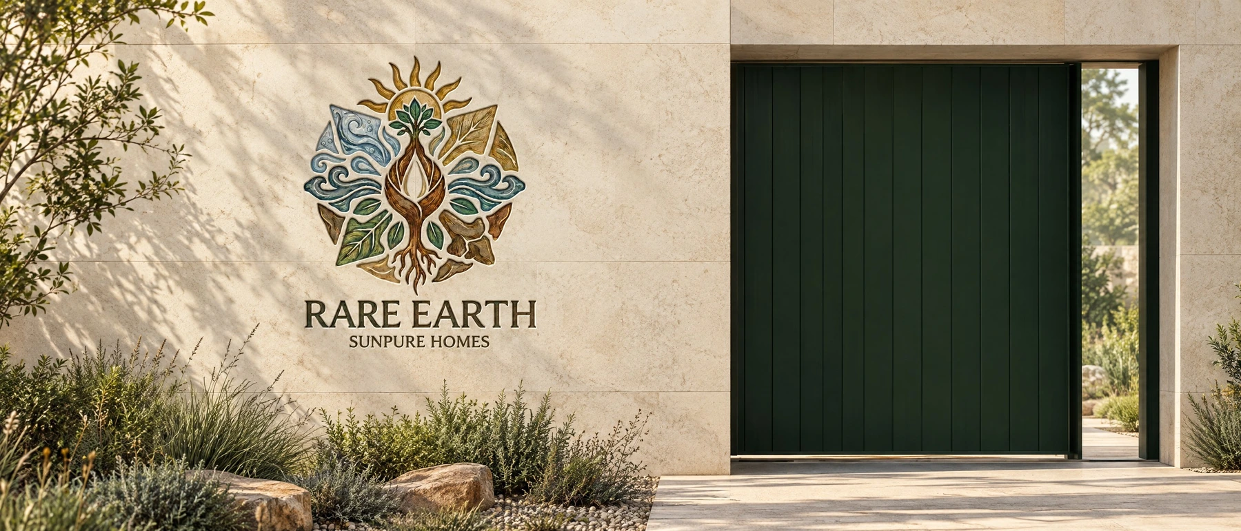 A presentation visualisation of the Rare Earth entrance.